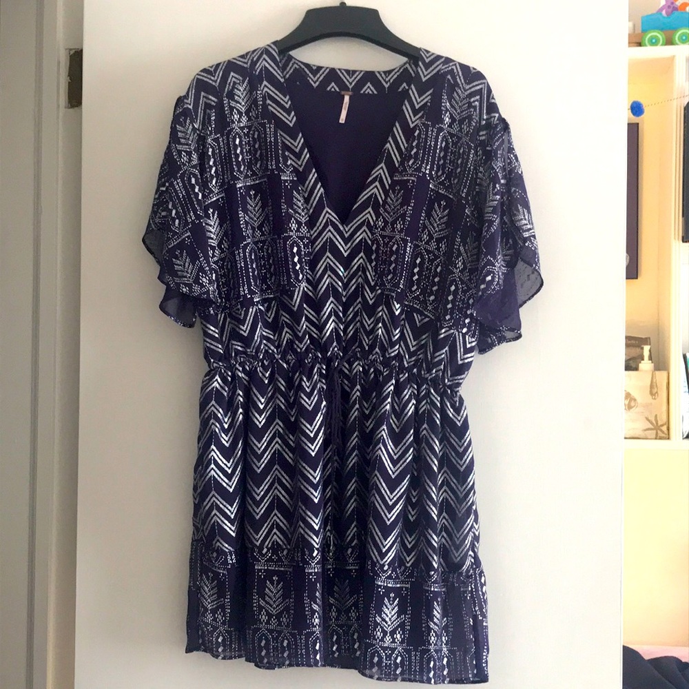 Free People purple and silver dress XS